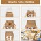 Baby Boxes with Letters for Baby Shower, 4pcs Rustic Farmhouse Style Boho Balloon Boxes with Burlap Grain for Birthday Gender Reveal Decoration Backdrop Photo Props